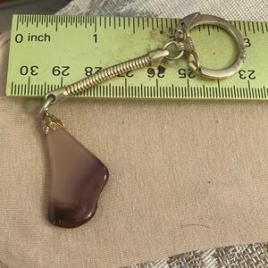 Natural stone key ring